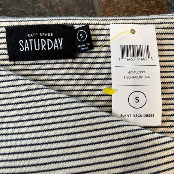 New Kate Spade Saturday contemporary striped mini bodycon dress. Size small. - Picture 6 of 13